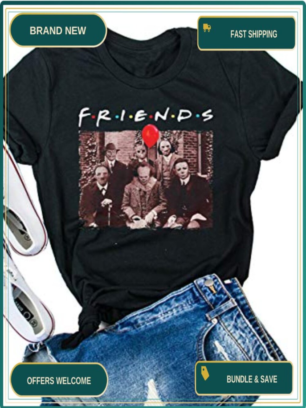 Tasuxe Halloween Graphic T-Shirt Cotton Polyester Short Sleeve Crew Neck Fall